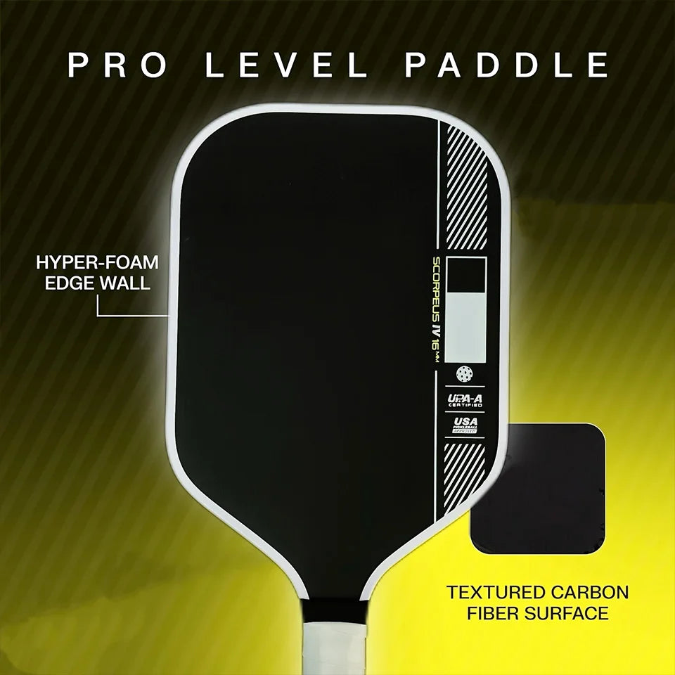 New USAPA Approved Pickleball Paddle Spin and Power T700 Carbon Fiber Racket Honeycomb Core Professional 16MM Pickleball Racket