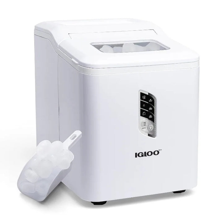 Igloo Automatic Ice Maker, Self- Cleaning, Countertop Size, 26 Pounds in 24 Hours, 9 Large or Small Ice Cubes in 7 Minutes