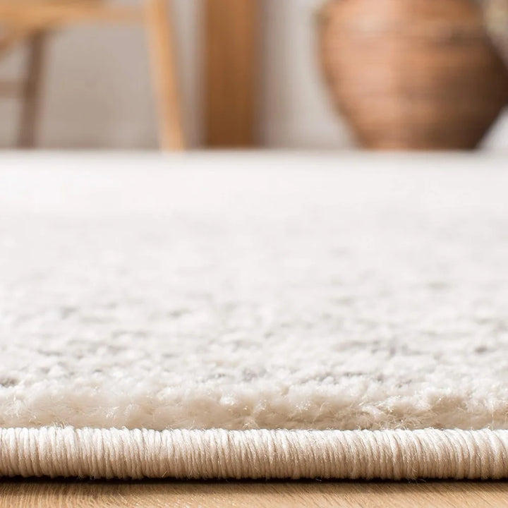 Moroccan-Style Bohemian Distressed Area Rug 8x10 - Large Size, Ivory and Grey Tones, Easy to Clean and Non-Shedding