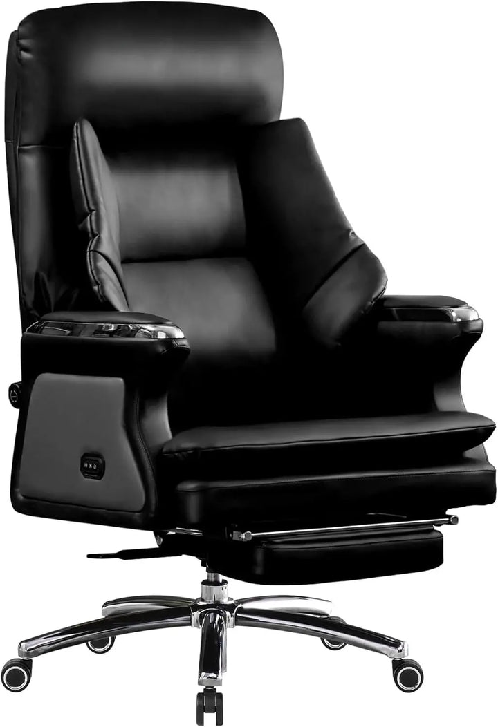 Winston Heated Massage Office Chair with Ventilation, Ergonomic Reclining Leather Executive Chair with Adjustable