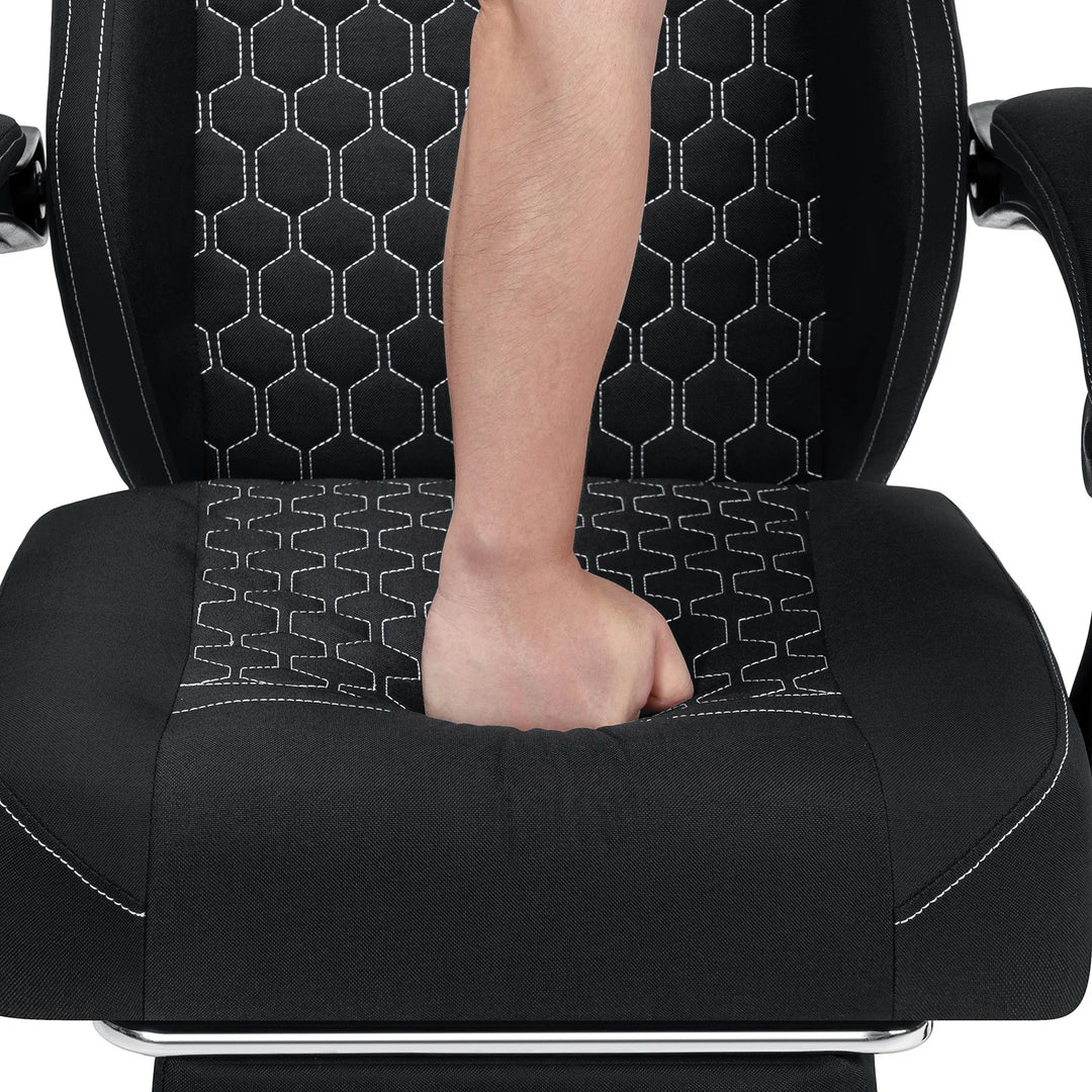 Breathable Gaming Chair With Lumbar Cushion Bluetooth Speaker Dual Function Point Massage Height Adjustable Office Computer Chai