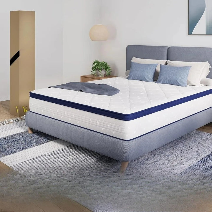 Twin Size Mattress, Medium Plush Twin Size Bed Mattresses,  in A Box for Pain Relief & Motion Isolation, Mattress
