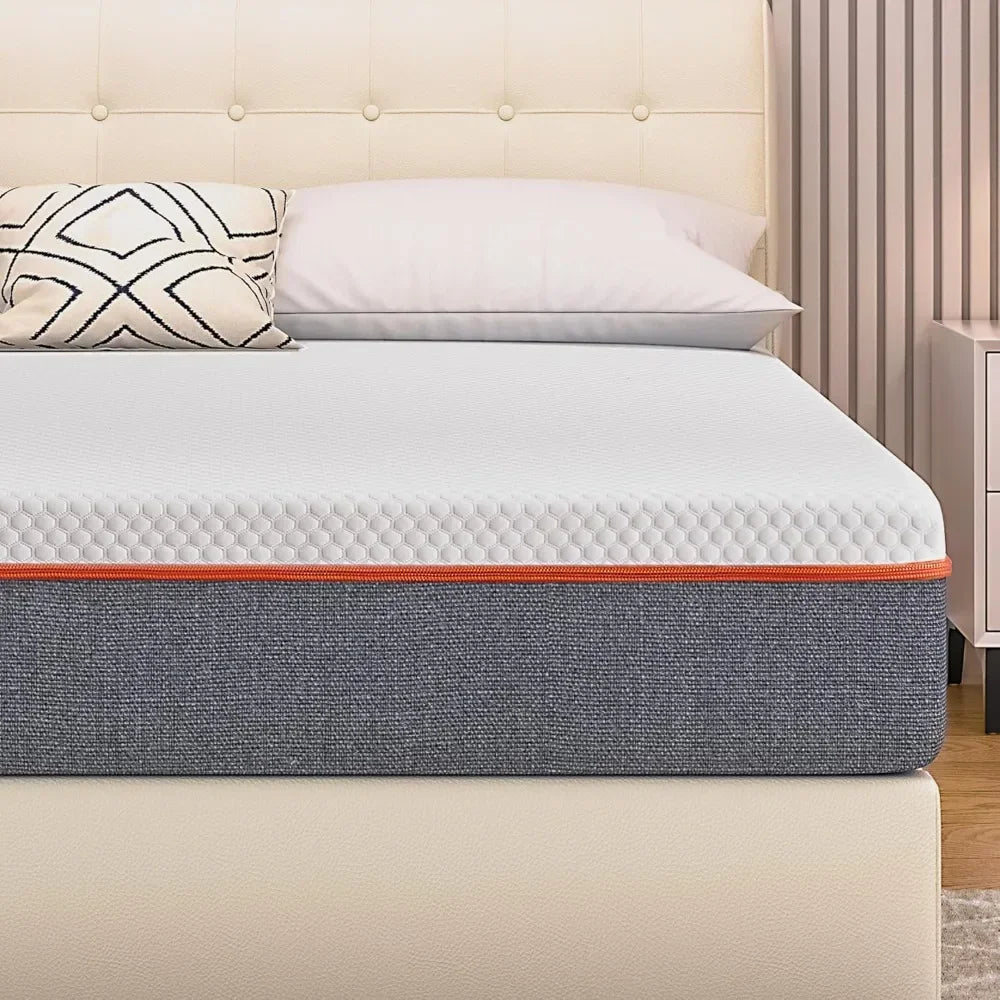 8 Inch Full Size Mattress, Charcoal Infused Memory Foam, Medium Firm with Washable Cover for Full Bed Frame, Pressure Relieve