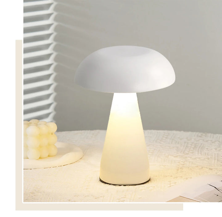 Retro table lamp Mushroom LED Night Light Rechargeable desk lamp Touch Sensor Reading Lights  for bedroom  Restaurant Bar Decor