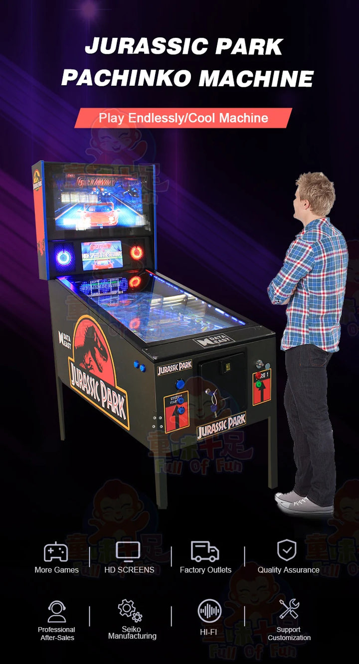 Hot Sale 32 Inch Pinball 4k 1200 Game 43 Inch Virtual Pinball Machine with Bill Pinball Arcade Puzzle with Automatic Flap