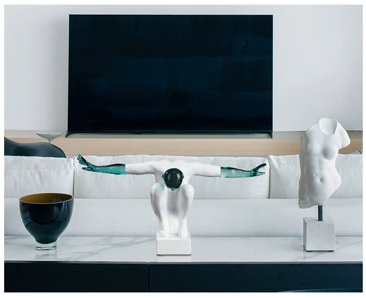 Abstract Human Figure Ornament – Creative Desktop Sculpture Gift | Trufairs