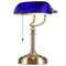 New plug-in table lamp Blue glass banker lamp with China switch E27/E26 living room bedroom bedside sofa library table lamp