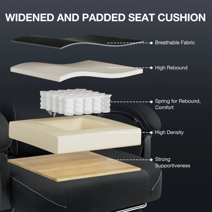 Breathable Gaming Chair With Lumbar Cushion Bluetooth Speaker Dual Function Point Massage Height Adjustable Office Computer Chai