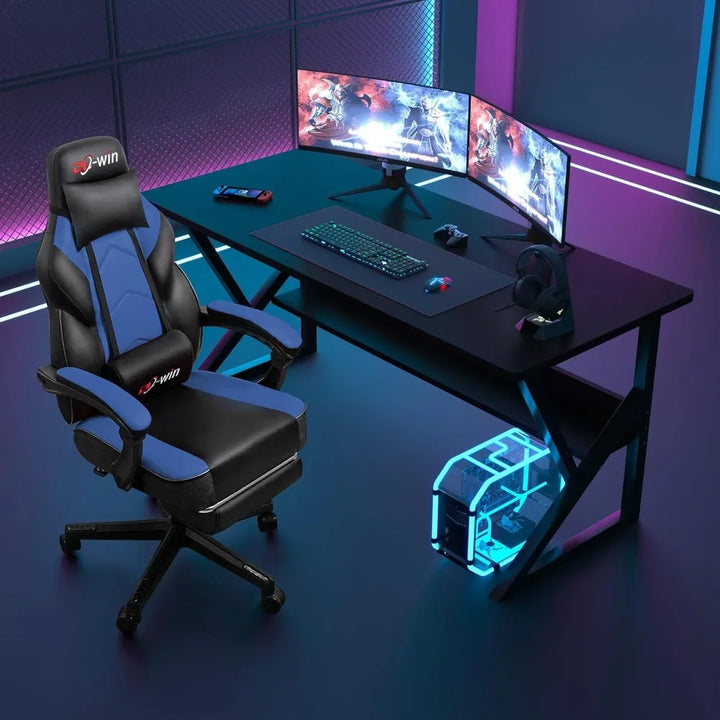 Ergonomic High-Back Gaming Chairs with Footrest and Massage Lumbar Support for Big and Tall Adults