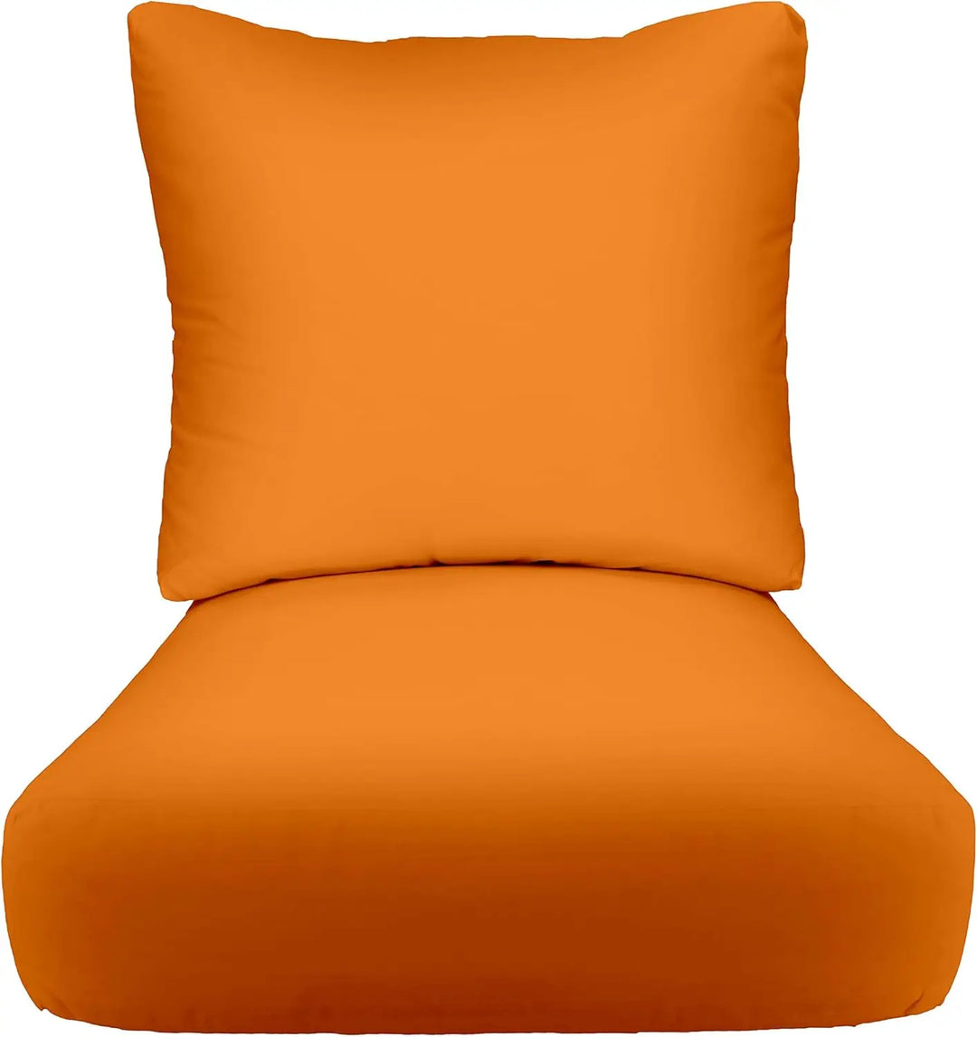 Deep Seating Cushion with Pillow Back  24” x 27” Seat  All-Weather Spun Fabric  Water and Fade-Resistant  Outdoor Chair