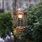 Industrial Pendant Light, Antique Bronze Cage Design With E27 Bulb Holder, IP44 Waterproof