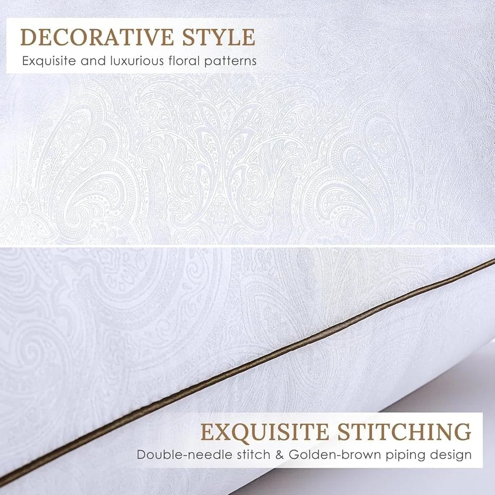 Standard Size Bed Pillows Set of 4 Down Alternative Hypoallergenic Soft Breathable Luxury Cooling Support Side Back Sleepers