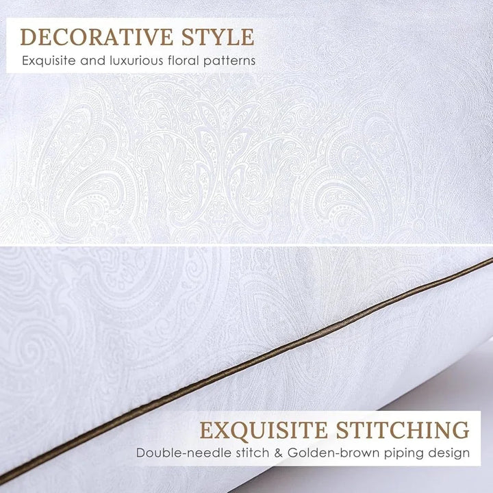 Standard Size Bed Pillows Set of 4 Down Alternative Hypoallergenic Soft Breathable Luxury Cooling Support Side Back Sleepers