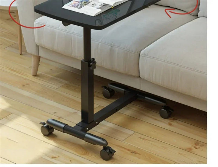 Creative Foldable Computer Desks Living Room Sofa Lazy Bed Office Desk with Wheels Lifting Bedside Table European Home Furniture