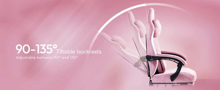 Dowinx Gaming Chair with Heated Massage Lumbar Support, Breathable Fabric Office Chair with Pocket Spring Cushion and Footrest,