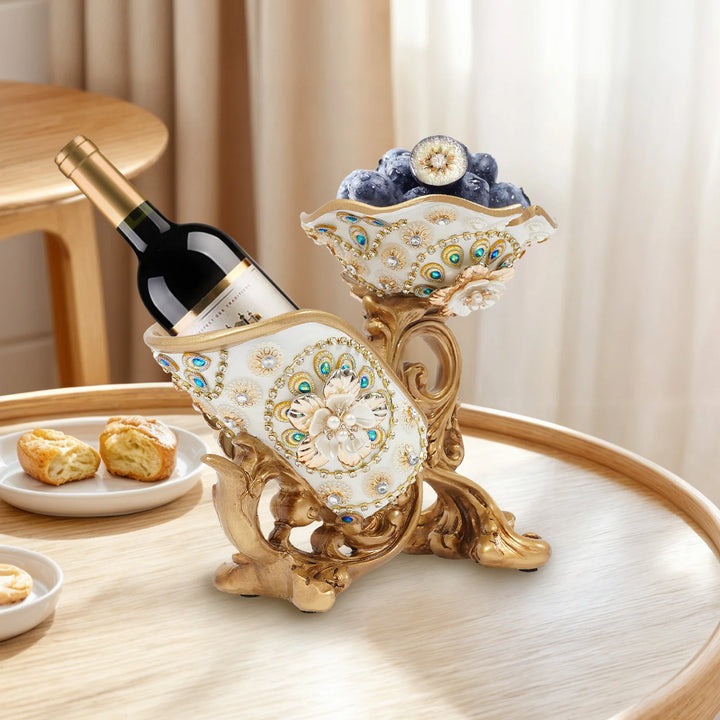 Red Wine Holder Living Room Luxury Wine Cabinet Decorations High Foot Wine Glass Holder Household Wine Bottle Rack