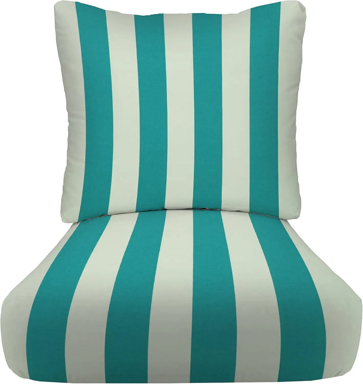 Deep Seating Cushion with Pillow Back  24” x 27” Seat  All-Weather Spun Fabric  Water and Fade-Resistant  Outdoor Chair