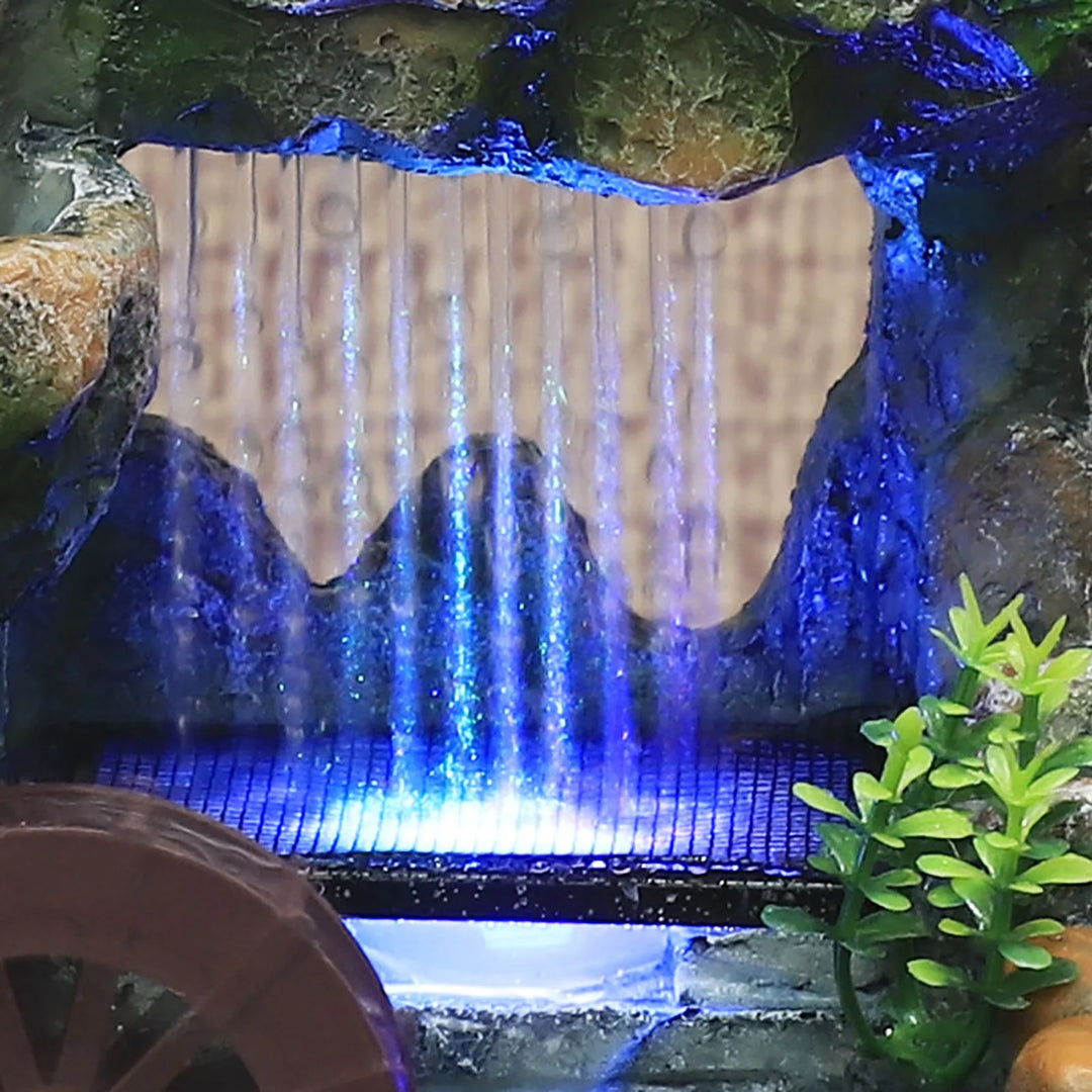 Indoor Room Fountain Waterfall Decor Desktop Fountain Decoration Water Feature with Colour Changing LED Lighting Zen Meditation
