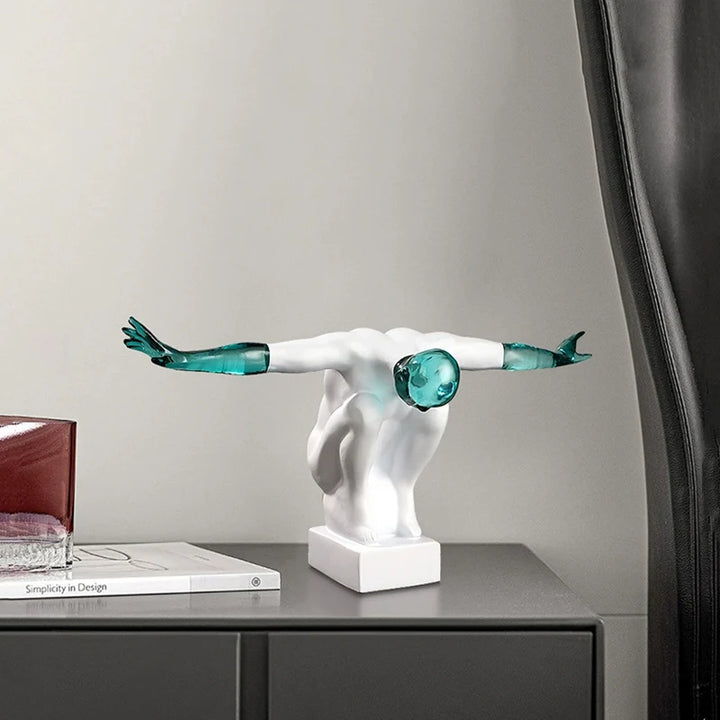 Abstract Human Figure Ornament – Creative Desktop Sculpture Gift | Trufairs