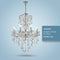 Candle Style Empire Transparent Glass Led Ceiling Light