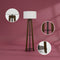 65" Brown Tripod Floor Lamp With White Rectangular Shade