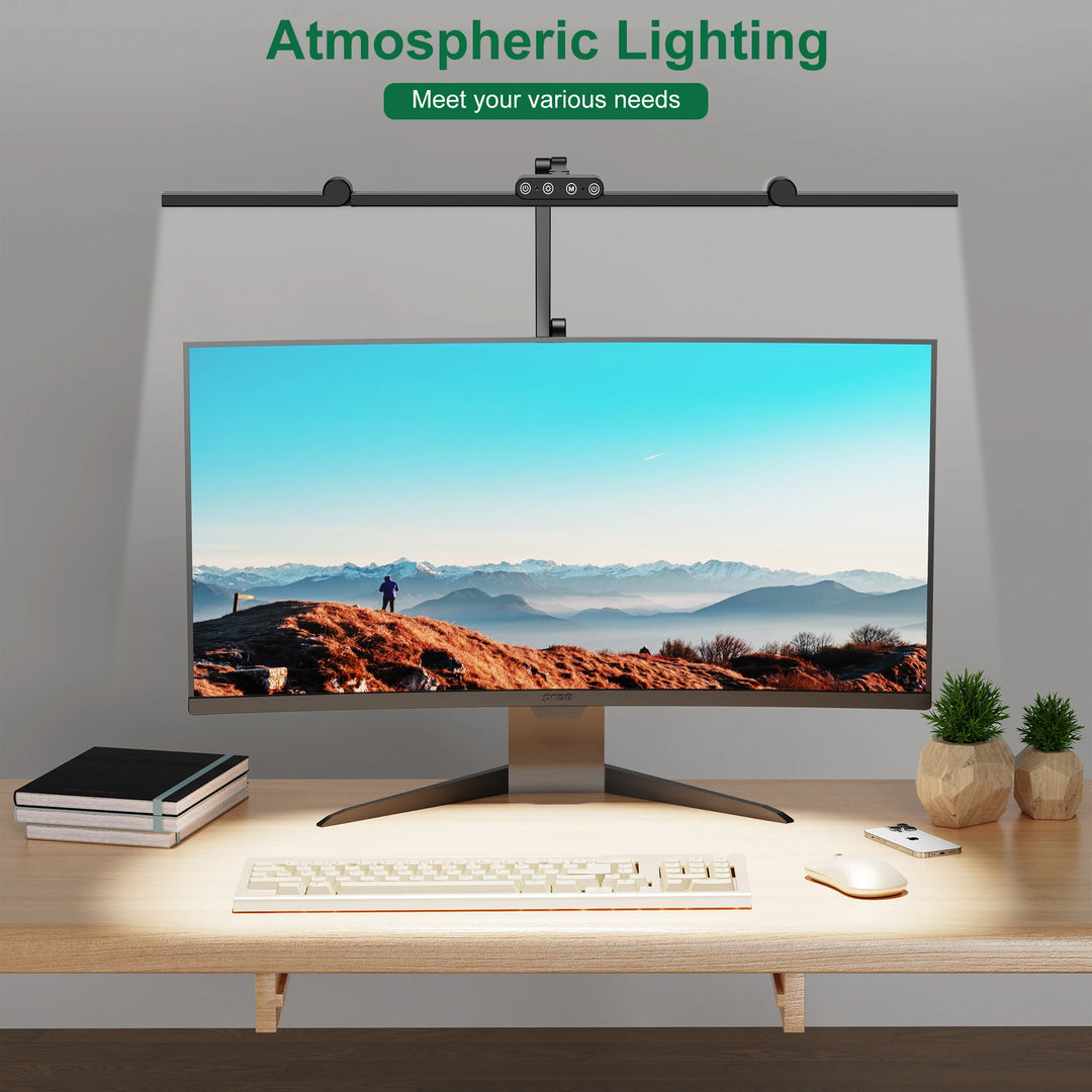 Three-head Desk Lamp With Memory Function, Five Color Temperatures, Five Brightness Levels, 45-degree Angle Design For Desk Use