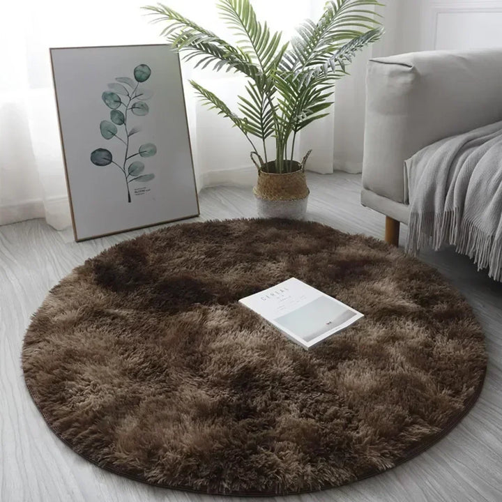 40/60CM Circle Round Shaggy Rug Soft Non-slip Area Rugs Living Room Bedroom Carpet Floor Mat For Girl Home Decoration