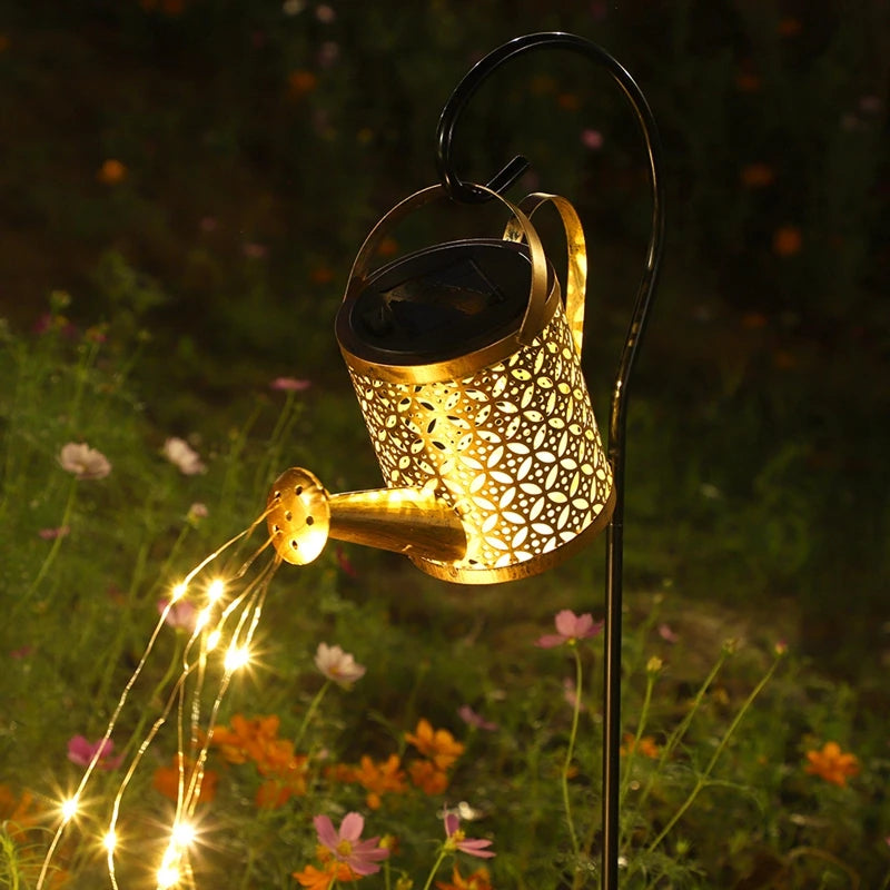 Solar Butterfly Watering Can Garden Light â€“ Waterproof Hanging Fairy Path Accent | Patio, Lawn, Outdoor DÃ©cor | Trufairs