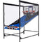 hall of games premium arcade cage basketball game with steel frame and polycarbonate backboard, dual shot led scoring
