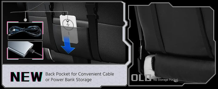 Ergonomic Gaming Chair with Swivel Seat&Headrest, Adjustable Video Game Chair with Massage Lumbar Support and Footrest Height