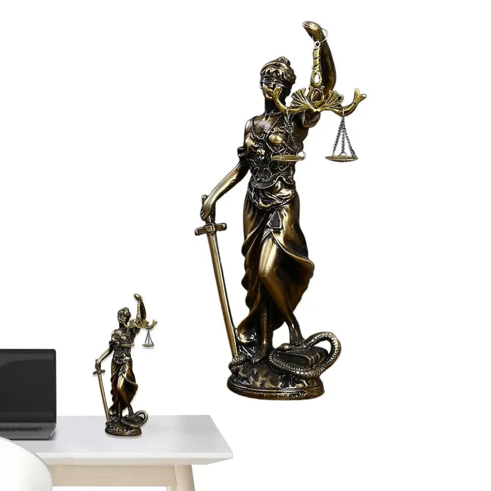 Goddess Of Justice Statue Justice Goddess Resin Desk Figurine Justice Fairness Goddess Statue Greek Mythology Ornaments For