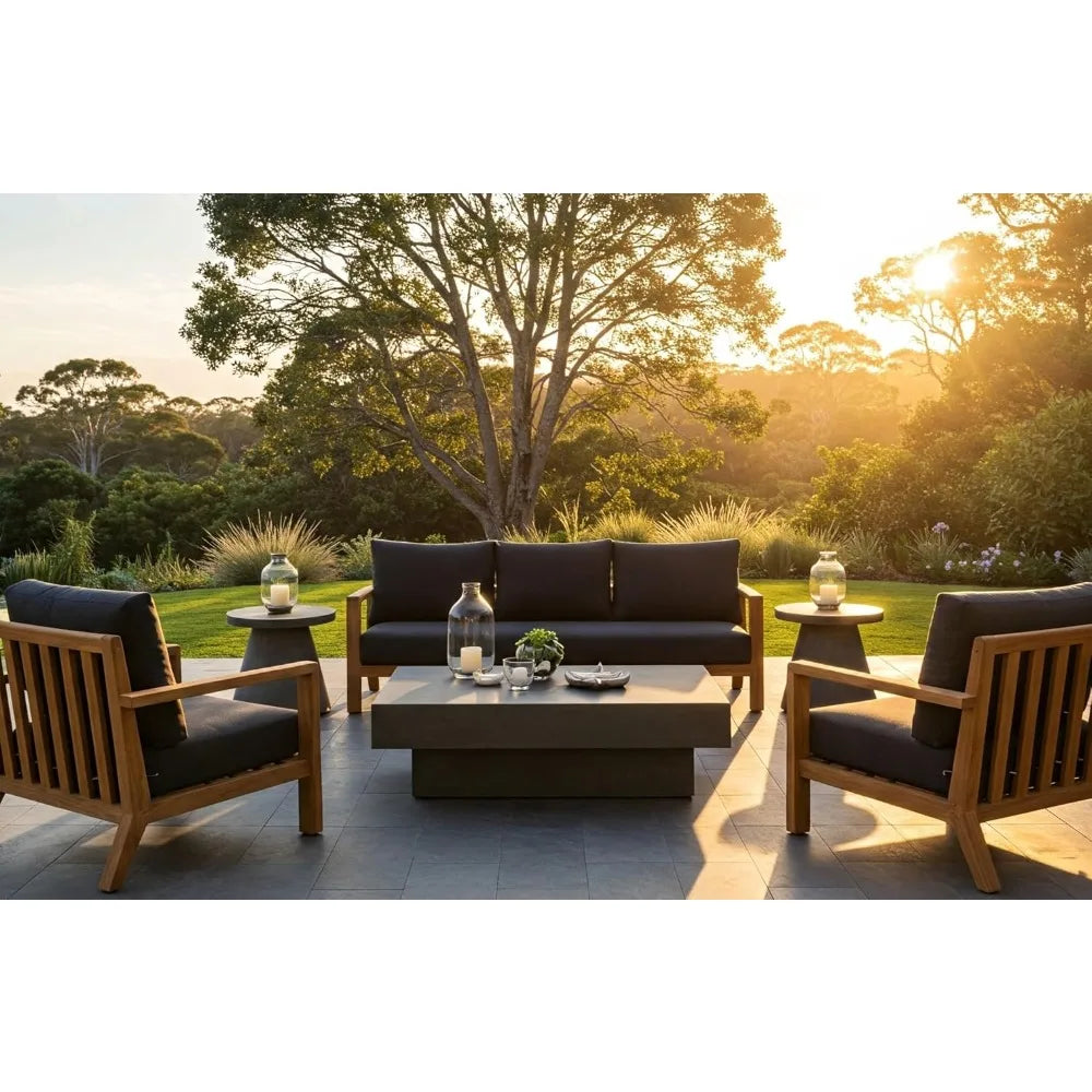 Deep Seating Cushion with Pillow Back  24” x 27” Seat  All-Weather Spun Fabric  Water and Fade-Resistant  Outdoor Chair