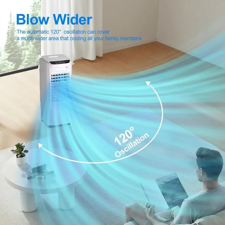 32 Inch Swamp Cooler Air Conditioner, 3 IN 1 Evaporative Air Cooler with 4.2 Gal Water Tank, 4 Mode, 3 Speed, Remote Control, 12