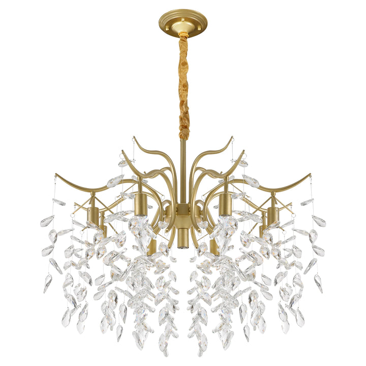 9-Arm Modern Crystal Pendant Lamp LED Chandelier Ceiling Lamp Chandelier Classic Metal For Bedroom Living Room  90*100cm