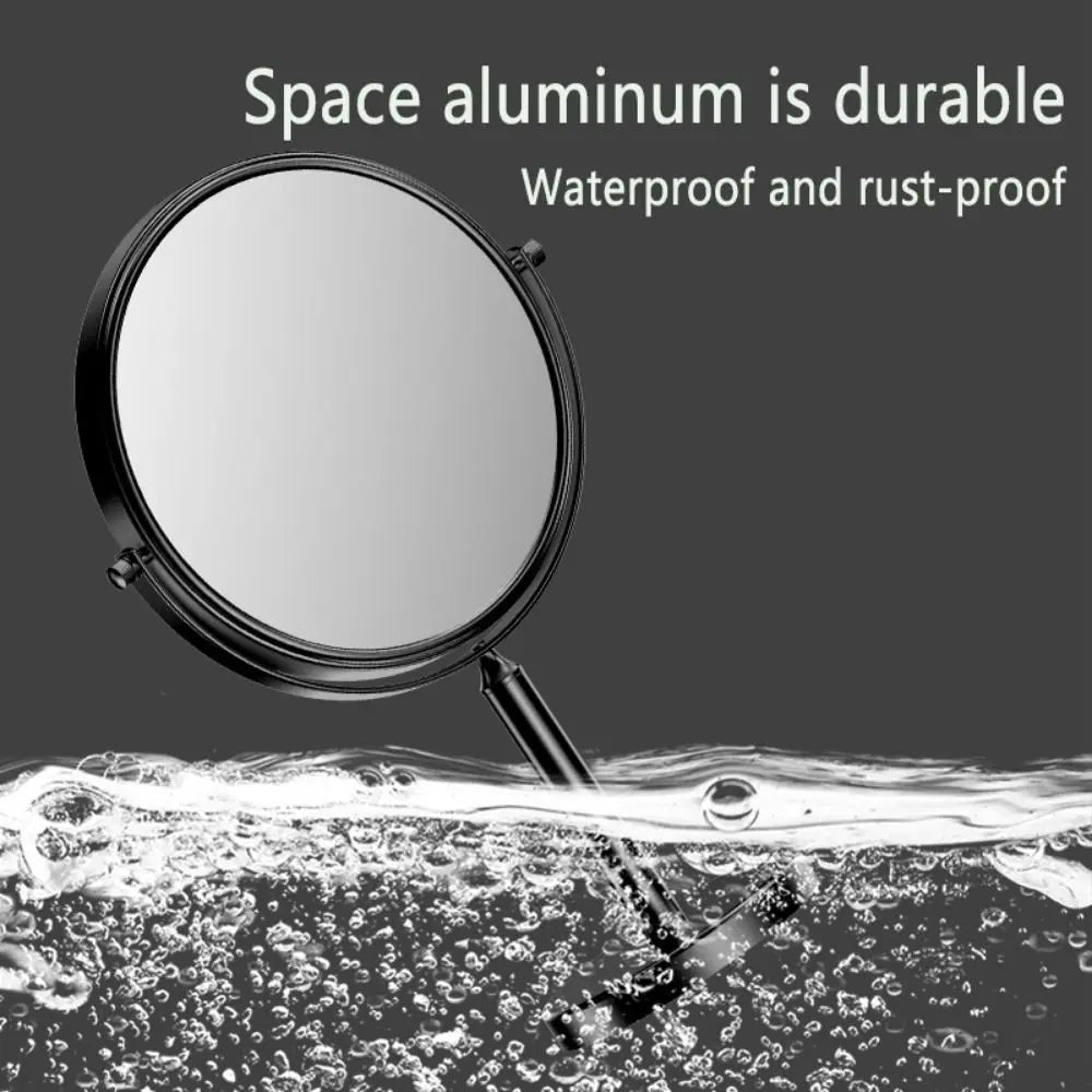 Double Sided Desktop Makeup Mirror 360 Rotating Waterproof Magnifying Cosmetic Mirror Round Free Standing Swivel Vanity Mirror