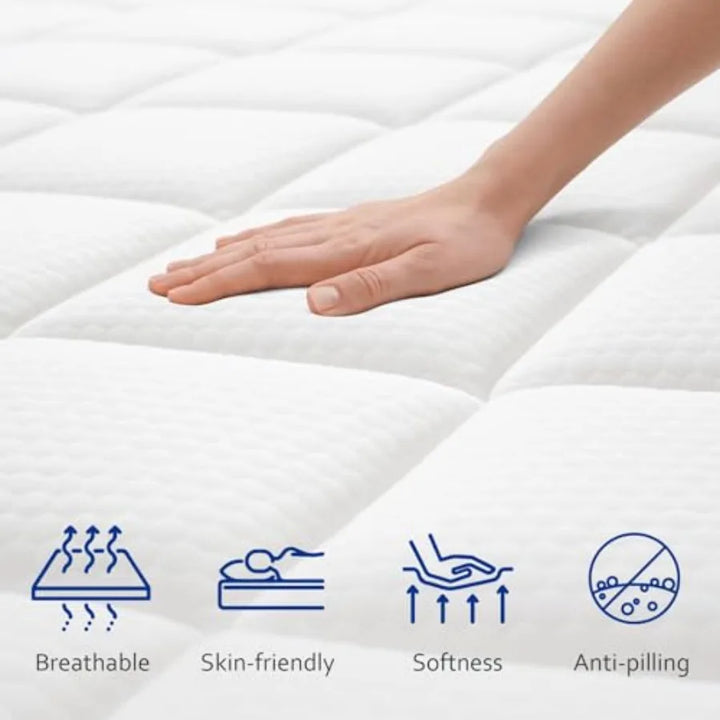 10 Inch Gel Memory Foam and Innerspring Hybrid Mattress in a Box with Individual Pocket Springs for Superior Motion Isolation a