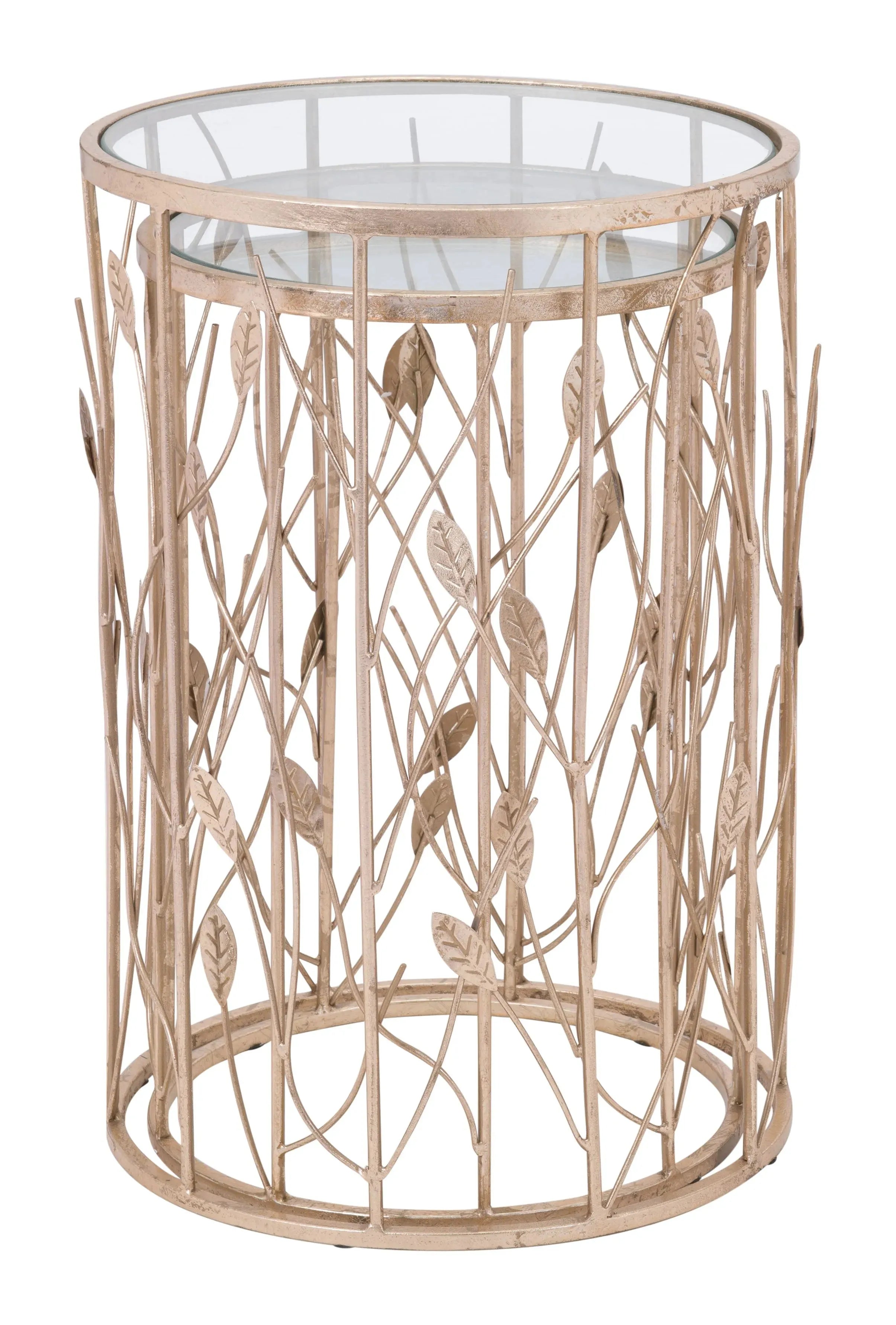 Sage Side Table Set Gold