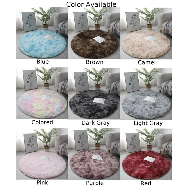 40/60CM Circle Round Shaggy Rug Soft Non-slip Area Rugs Living Room Bedroom Carpet Floor Mat For Girl Home Decoration