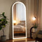 56"x21" LED Mirror Full Length - Arched Floor Body Mirror with Dimmable Lights - 3 Color Modes, Standing Leaning Wall Mounted fo