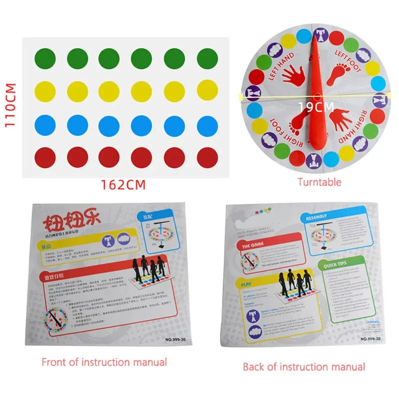 Twister Fun Game Outdoor Board Toy Family Friend Party Toys Twisting the Body for Children Adult Sports Interactive Group Toy
