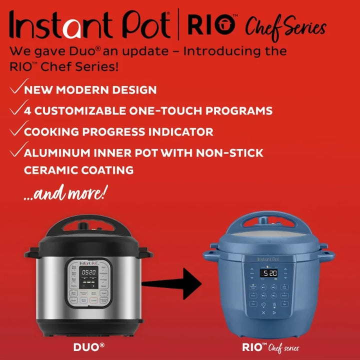Instant Pot RIO Chef Series 6 Qt Pressure Cooker and Multi-Cooker