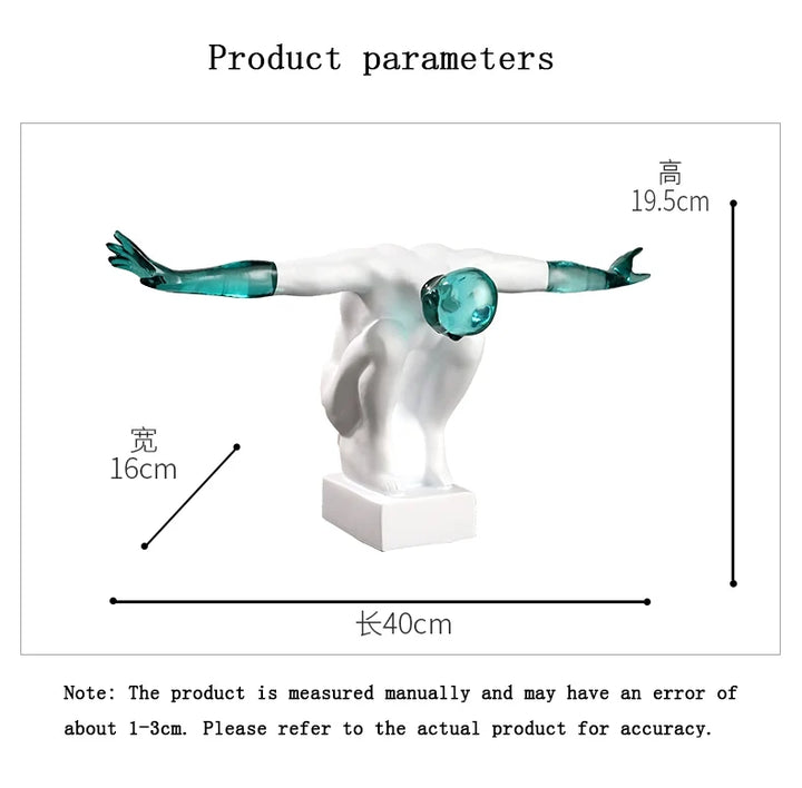 Abstract Human Figure Ornament – Creative Desktop Sculpture Gift | Trufairs