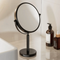 Double Sided Desktop Makeup Mirror 360 Rotating Waterproof Magnifying Cosmetic Mirror Round Free Standing Swivel Vanity Mirror