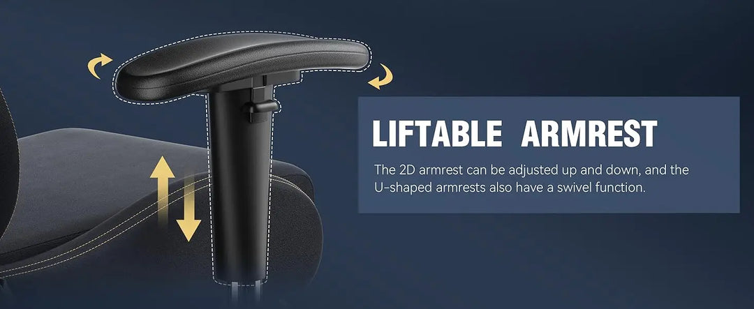 Dowinx Gaming Chair with Massage Lumbar Support, Suede Fabric Ergonomic Computer Chair with Footrest for Adults