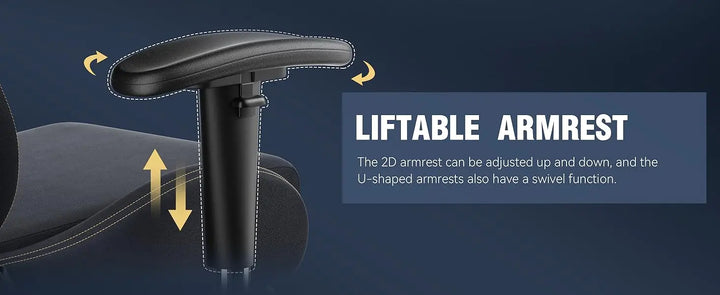 Dowinx Gaming Chair with Massage Lumbar Support, Suede Fabric Ergonomic Computer Chair with Footrest for Adults