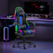 Massage Gaming Chair Video Game Chair with LED Lights Ergonomic Computer Chair with Footrest and Lumbar Support High Back Offic