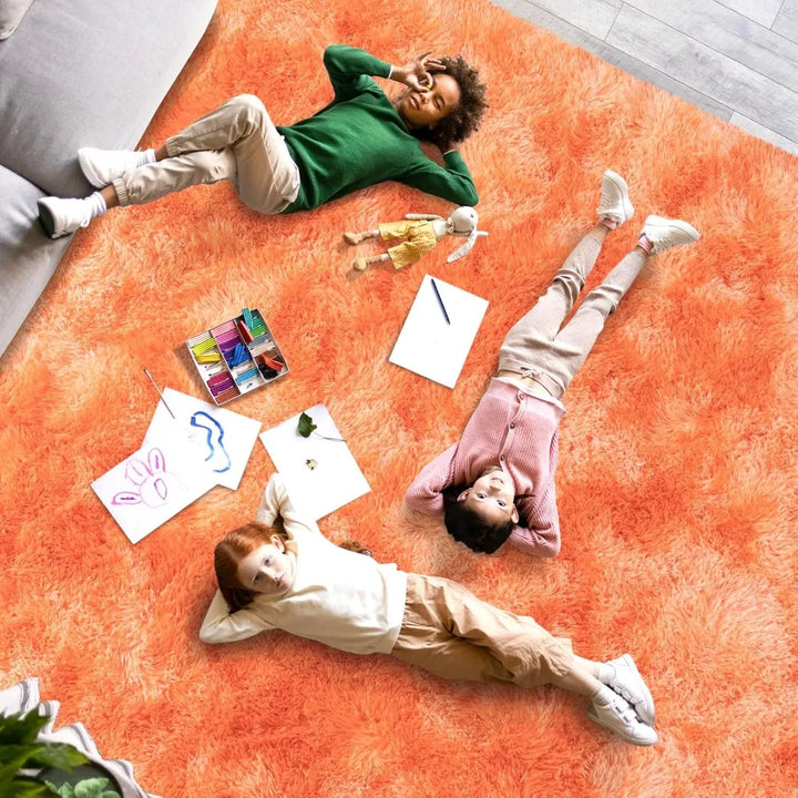 Spacious 8x10 Rugs for Living Spaces, Plush Carpets for Kids' Rooms, Stylish Soft Shag Rugs for Bedrooms, Non-Slip