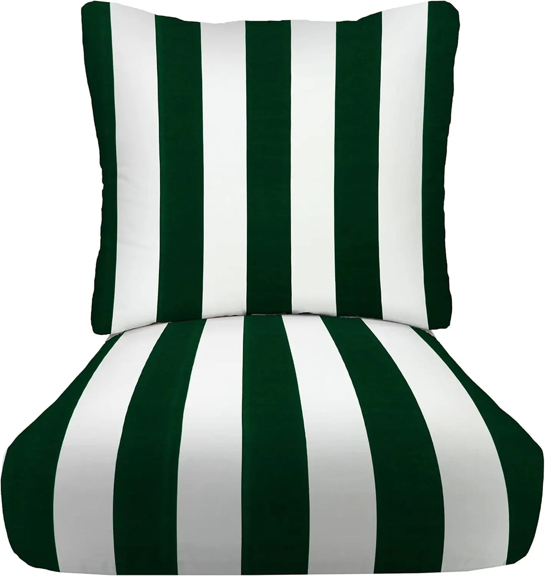 Deep Seating Cushion with Pillow Back  24” x 27” Seat  All-Weather Spun Fabric  Water and Fade-Resistant  Outdoor Chair