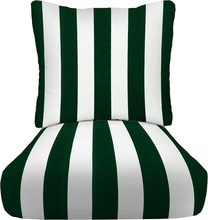 Deep Seating Cushion with Pillow Back  24” x 27” Seat  All-Weather Spun Fabric  Water and Fade-Resistant  Outdoor Chair