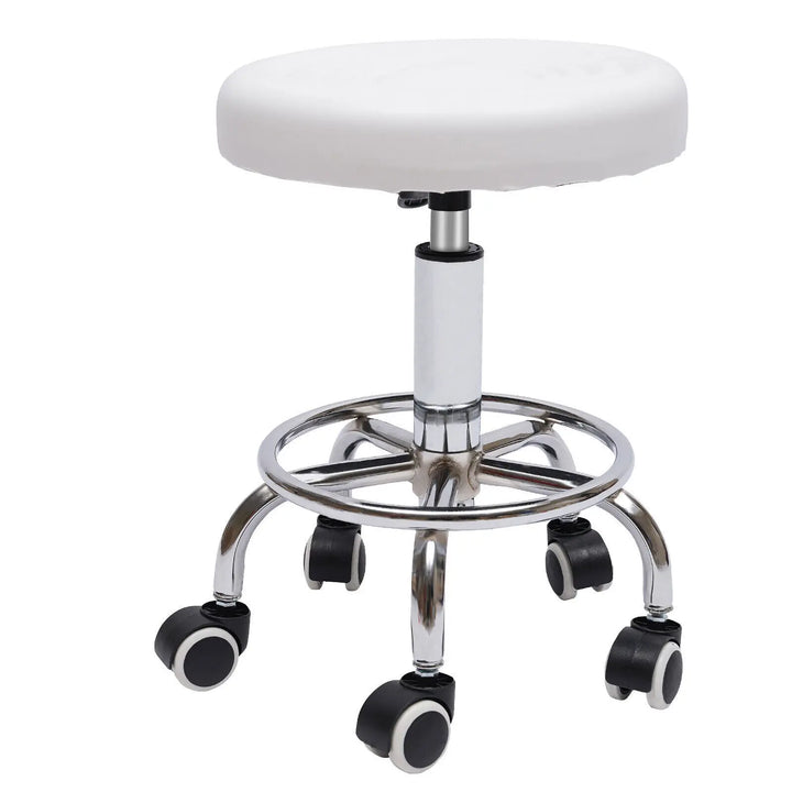 Hydraulic Stool with Adjustable Height for Salon Bars Home Office Rolling Rotating Chairs Equipped W/ 5 Wheels
